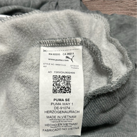 Puma Gray Sweatshirt Classic Athletic Wear - Picture 4 of 4